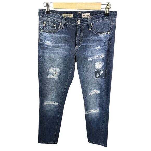 AG ADRIANO GOLDSCHMIED Women Digital Luxe Stilt Cigarette Leg Jeans Blue Size 26 - Picture 3 of 14